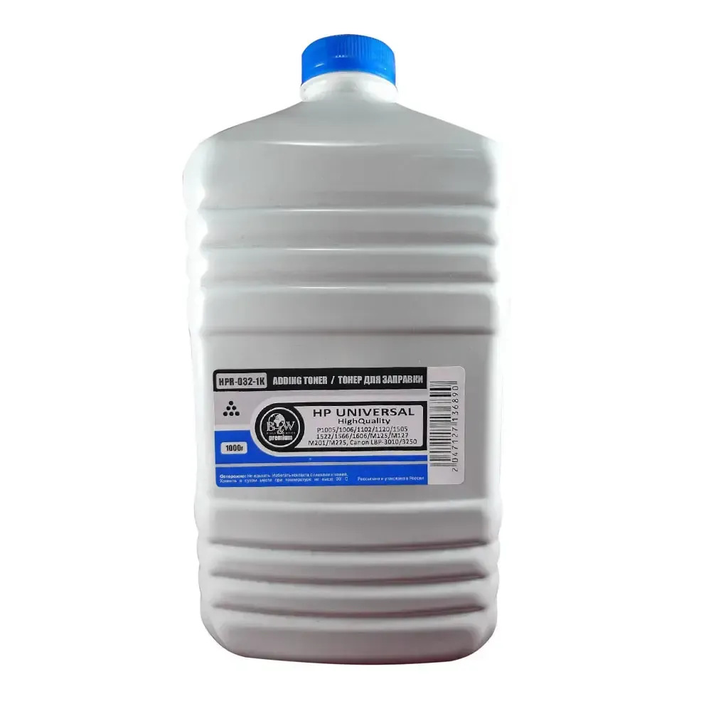 Тонер B&amp;W для HP CB435A/CB436A/CE285A/CE278A/CF244A, Canon CRG-726/728 (1кг)