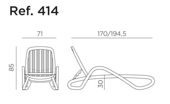 Шезлонг Eden белый