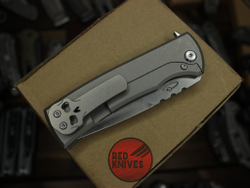 Нож TANTO CHAVES KNIVES 229 REDENCION KICKSTOP FLIPPER KNIFE TITANIUM CHISEL RK/Н3