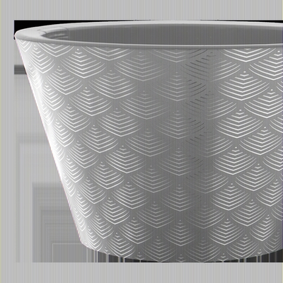 Кашпо для цветов пластиковое 5л d-23 см «Флейк» Мокко (фольга)