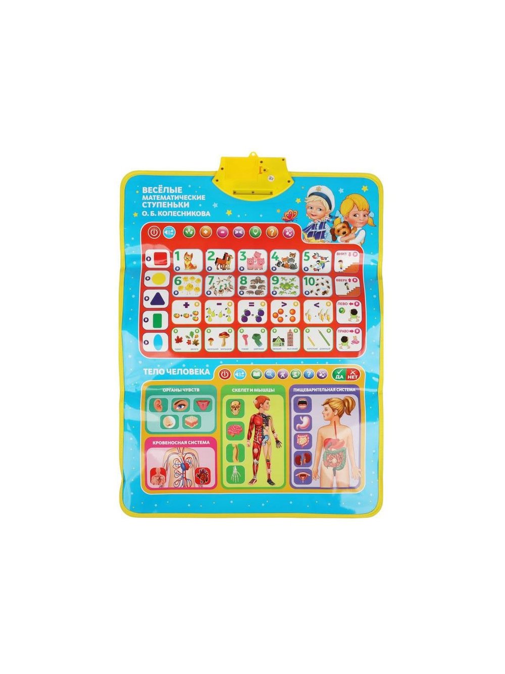 Двусторонний плакат 4в1 азбука 650 слогов песен стихов