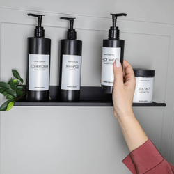 Полка MetaDec Plain настенная прямая, 40х10см черная, металл, 1шт