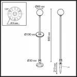 Наземный низкий светильник Odeon Light NATURE 7120/3GLA