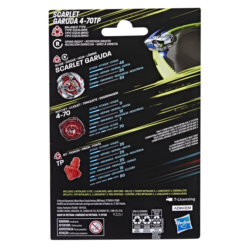 Игровой набор Hasbro Beyblade X Scarlet Garuda G1673 4-70TP стартовый G1673 — фото 4