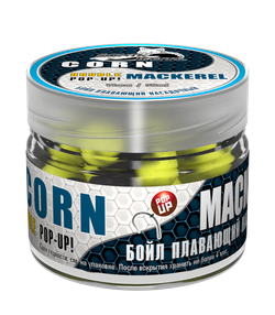 Бойлы насад. плав. двух цв. Sonik Baits CORN-MACKEREL Fluo Pop-ups 14мм 90мл