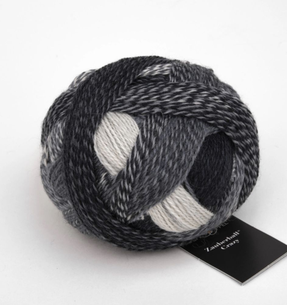 Пряжа Crazy Zauberball (2100/Домино), 420м/100гр