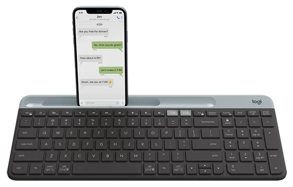 Беспроводная клавиатура Logitech K580 Slim Multi-Device графит, русская