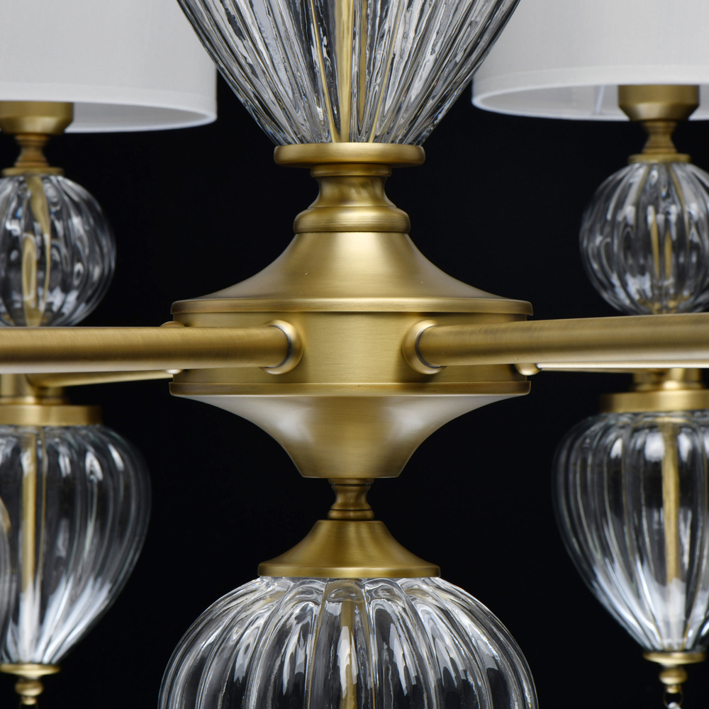 Люстра подвесная CHIARO Оделия, 8 ламп Е27, 320 Вт, бронзовая