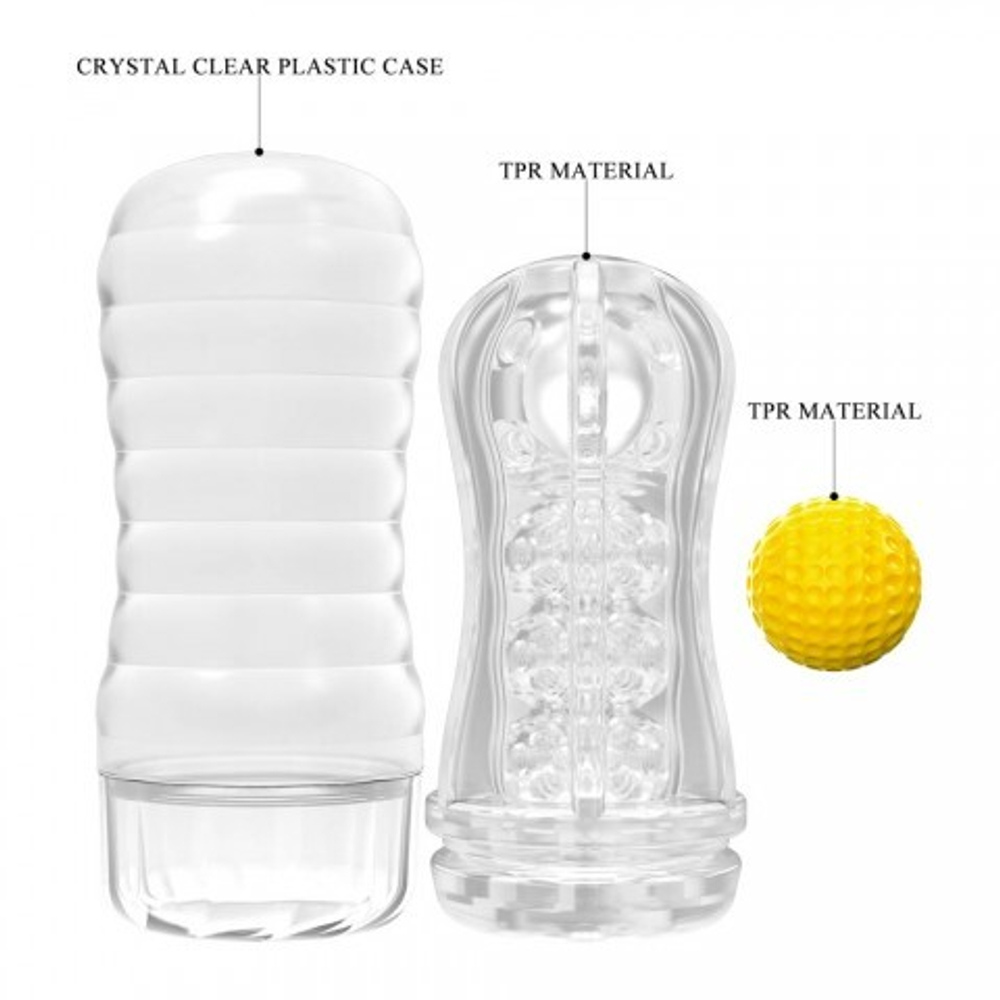 Мужской мастурбатор Stellar с внутренним стимулятором, желтый