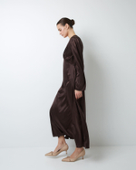 Платье из шелка Берберри шоколад