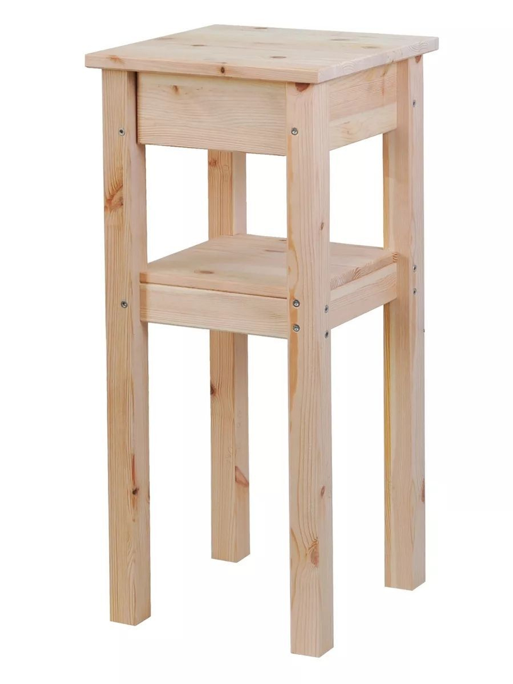 Консоль с ящиком, стеллаж напольный, подставка для цветов, прикроватная подставка, натуральная отделка