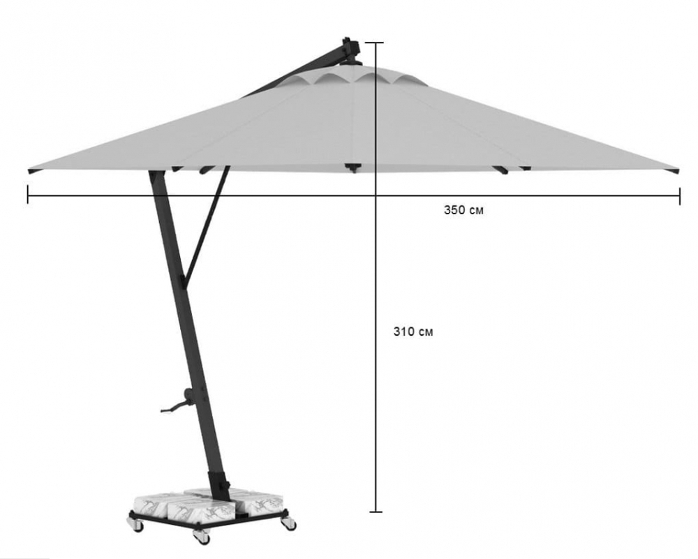 Зонт профессиональный Theumbrela Semsiye Evi Banana, черный, бежевый