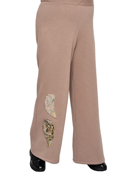 Брюки широкие из футера с начесом Бабочки