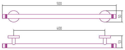 Держатель полотенец Сунержа Каньон одинарный / L 500