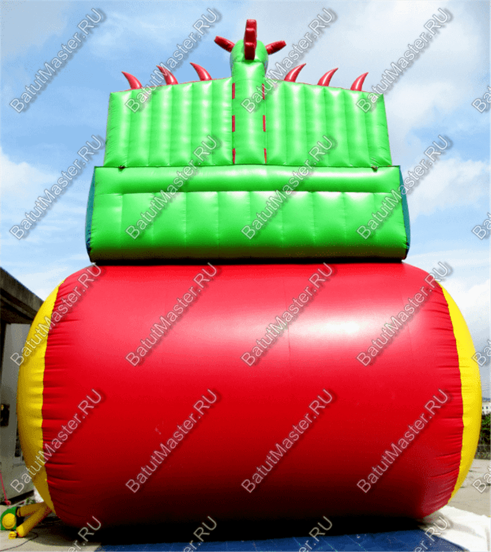 Батут-горка "Дракон 3" с шипами, два входа 10*5*8 м