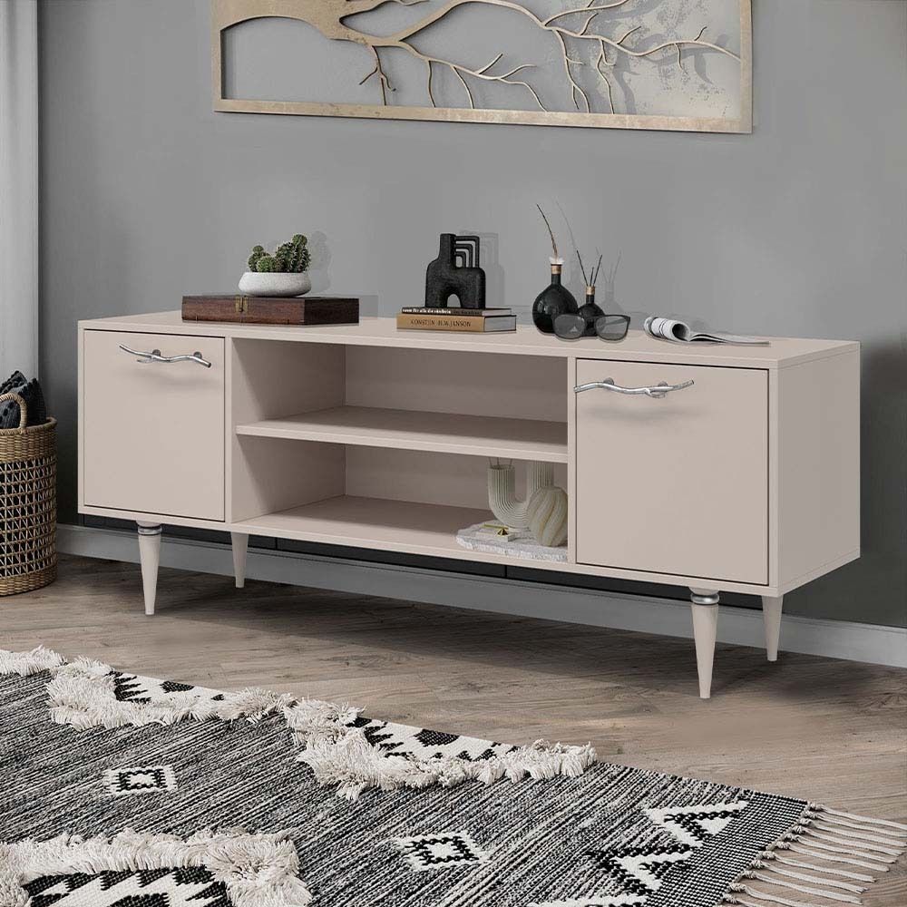 Тумба под ТВ Арт Колор matte 155см Классик Сильвер Серый агат матовый