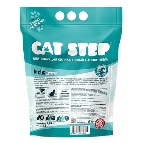 Наполнитель впитывающий силикагелевый CAT STEP Arctic Breeze, 3,8 л