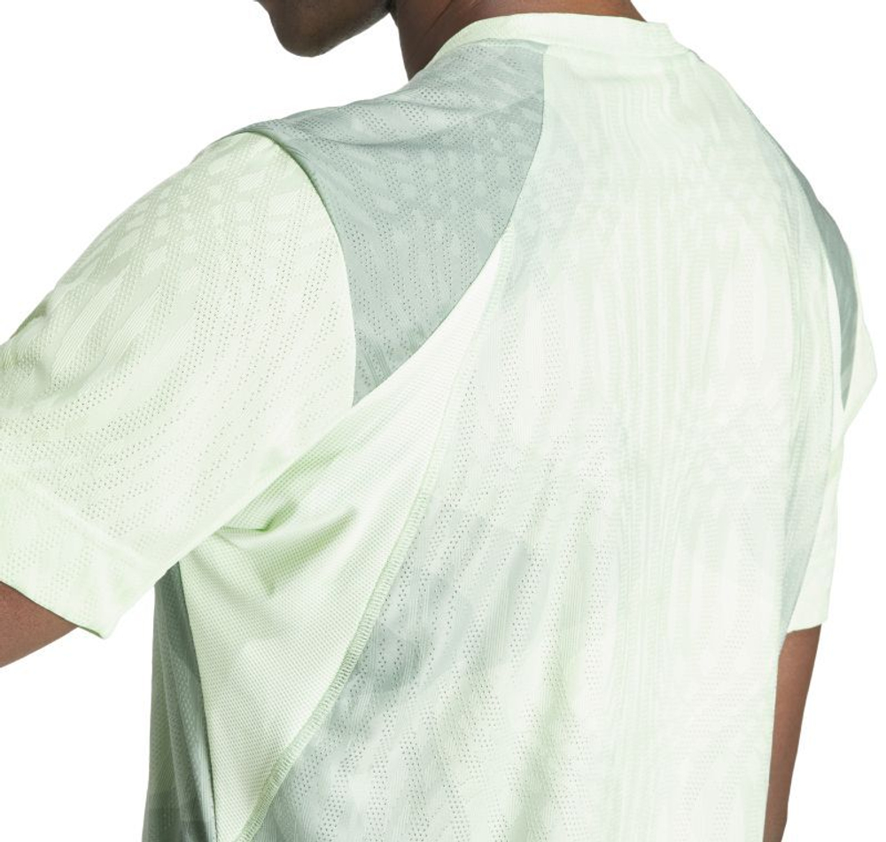 Мужская теннисная футболка Adidas Tennis Airchill Pro Freelift Tee - semi green spark