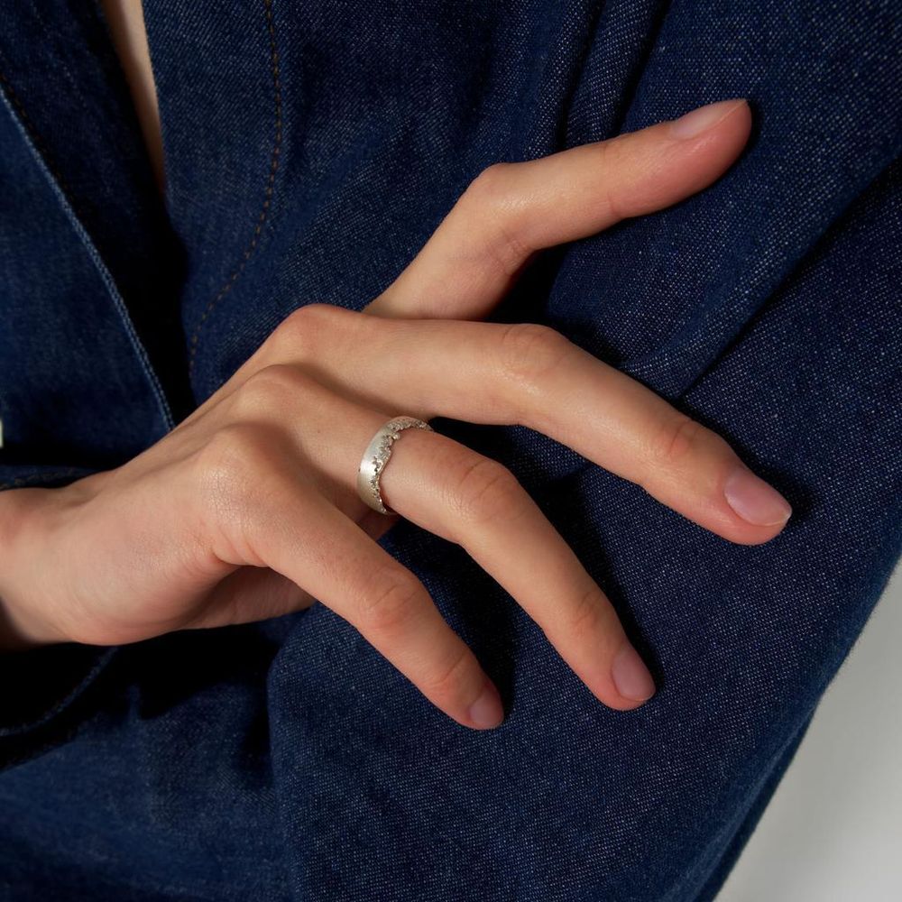 Кольцо Венец лесного короля, прозрачные вплавленные