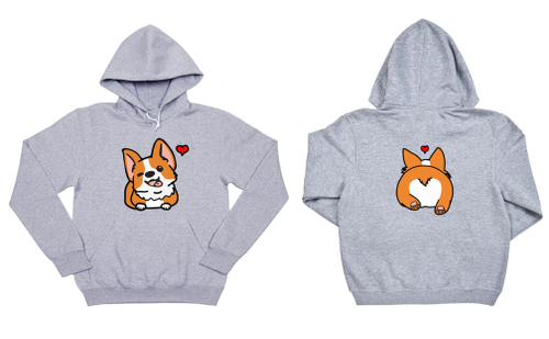 Толстовка двусторонняя "Корги - любовь"