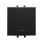 Инвертор одноклавишный модульный, "Avanti", "Черный матовый", 2 модуля