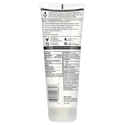 Eucerin, детский крем для уменьшения проявлений экземы, без отдушки, 226 г (8 унций)