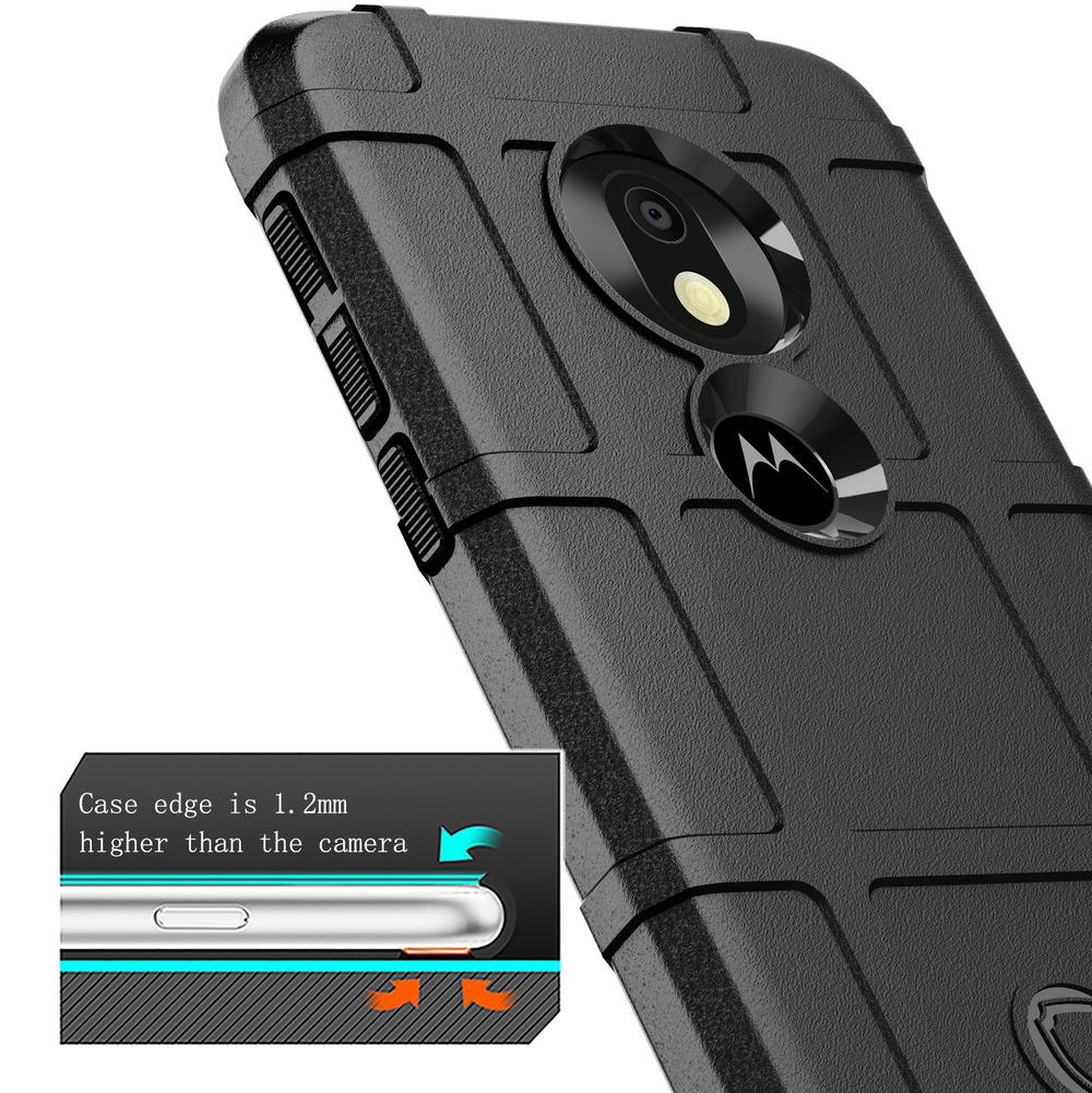 Чехол для Motorola Moto G7 Play цвет Black (черный), серия Armor от Caseport