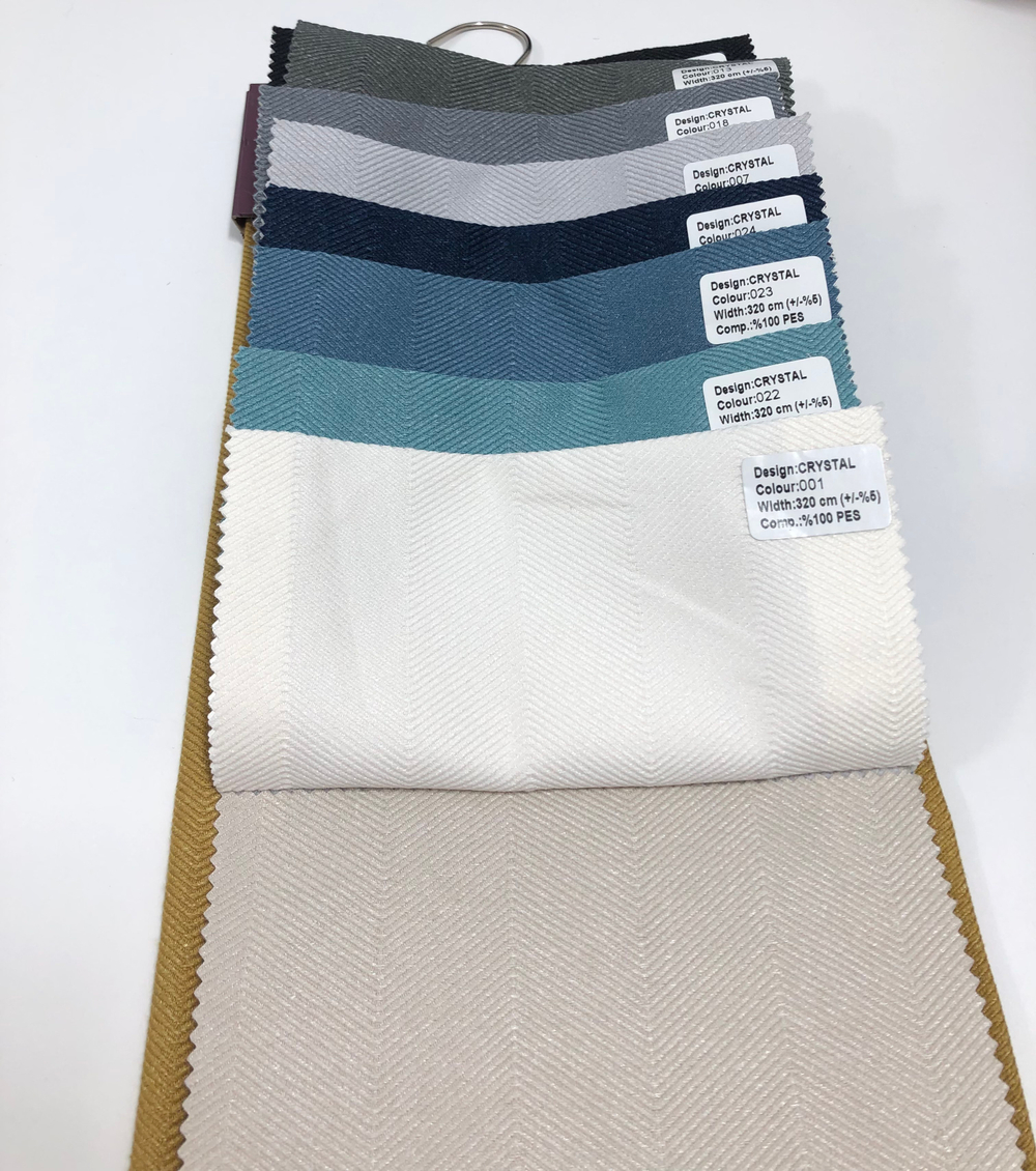 Портьерная ткань жаккард "елочка" Nope арт. Crystal (высота 320 см, Турция)