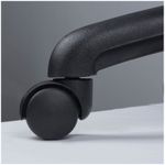 Кресло оператора Helmi HL-M16 "Vivid", спинка ткань-сетка оранжевая/сиденье ткань черная