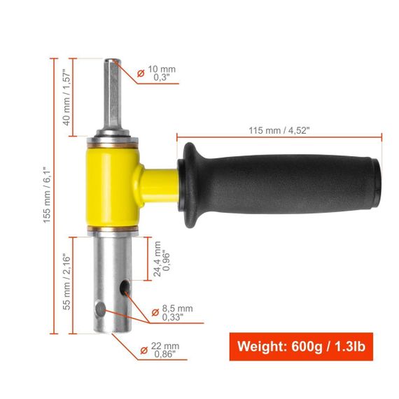 Адаптер под шуруповерт для ледобуров Тонар ICEBERG АШ-05 (v2.0)