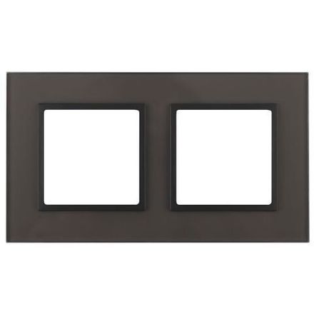 Рамка 2-м 14-5102-32 стекло Elegance сер.+антрацит ЭРА Б0034504