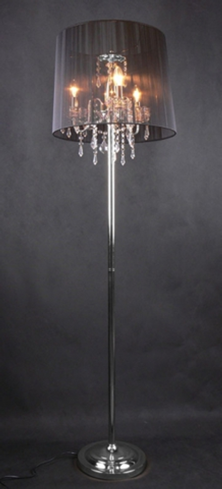 Торшер 2045/3 хром/чёрный