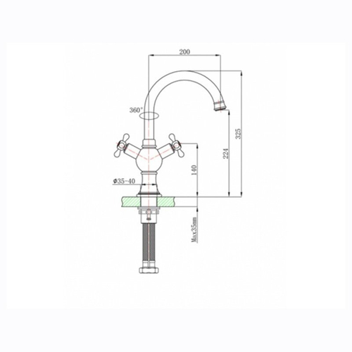 Смеситель для раковины Timo Nelson 1941/00FN chrome