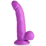 Фиолетовый фаллоимитатор на присоске 7.5 Dildo with Balls - 21,5 см. (Цвет: фиолетовый)