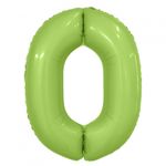 Agura Шар 40" / 102 см "Цифра 0" сатин Фисташка Slim (БГ-60)