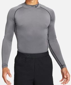Компрессионка  Nike Pro Dri-Fit Tight LS Mock M - серый