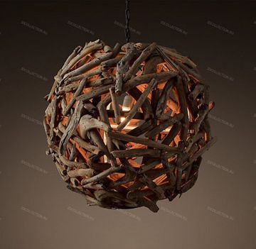 Потолочный светильник SALVAGED DRIFTWOOD GLOBE Restoration Hardware 68290135