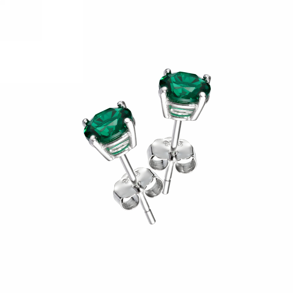 Серьги пусеты Emerald L