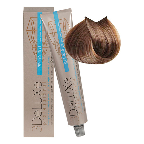 Стойкая крем-краска для волос Оттенок 8.0 Светлый блондин 3DeLuXe Crema Colorante 100мл
