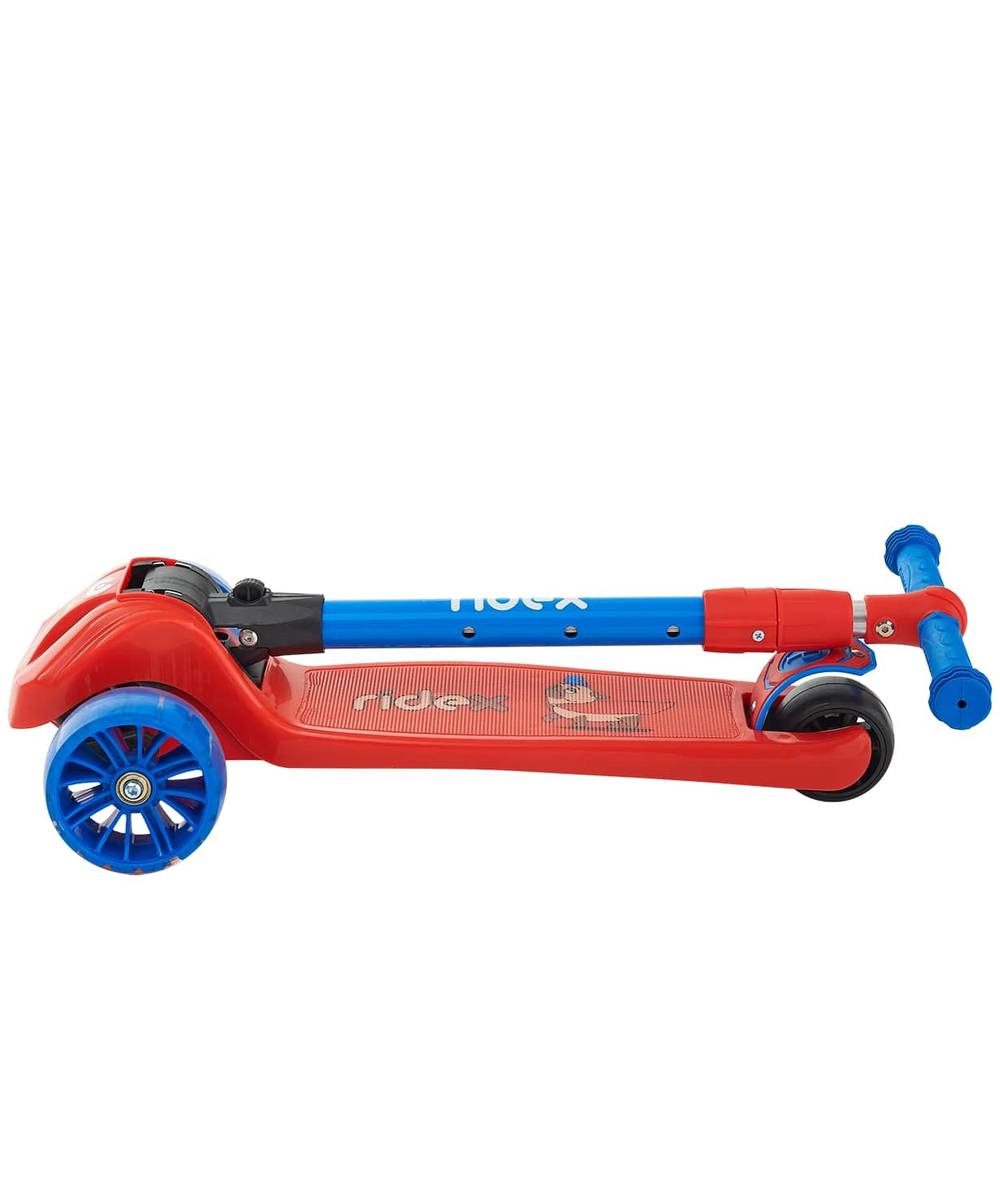 Самокат 3-колесный Juicy R 120/80 мм, красный/синий
