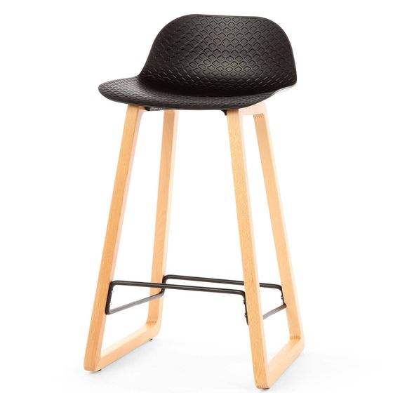 Полубарный стул Catina Wood, 68 см, черный