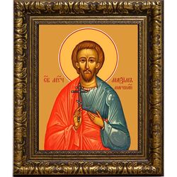 Максим Маркианопольский (Мизийский) мученик. Икона на холсте.