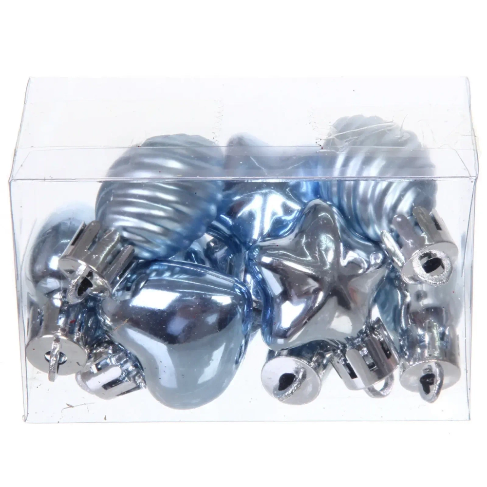 Набор ёлочных украшений «Сказочная зима» 45 предметов, Белый/Голубой