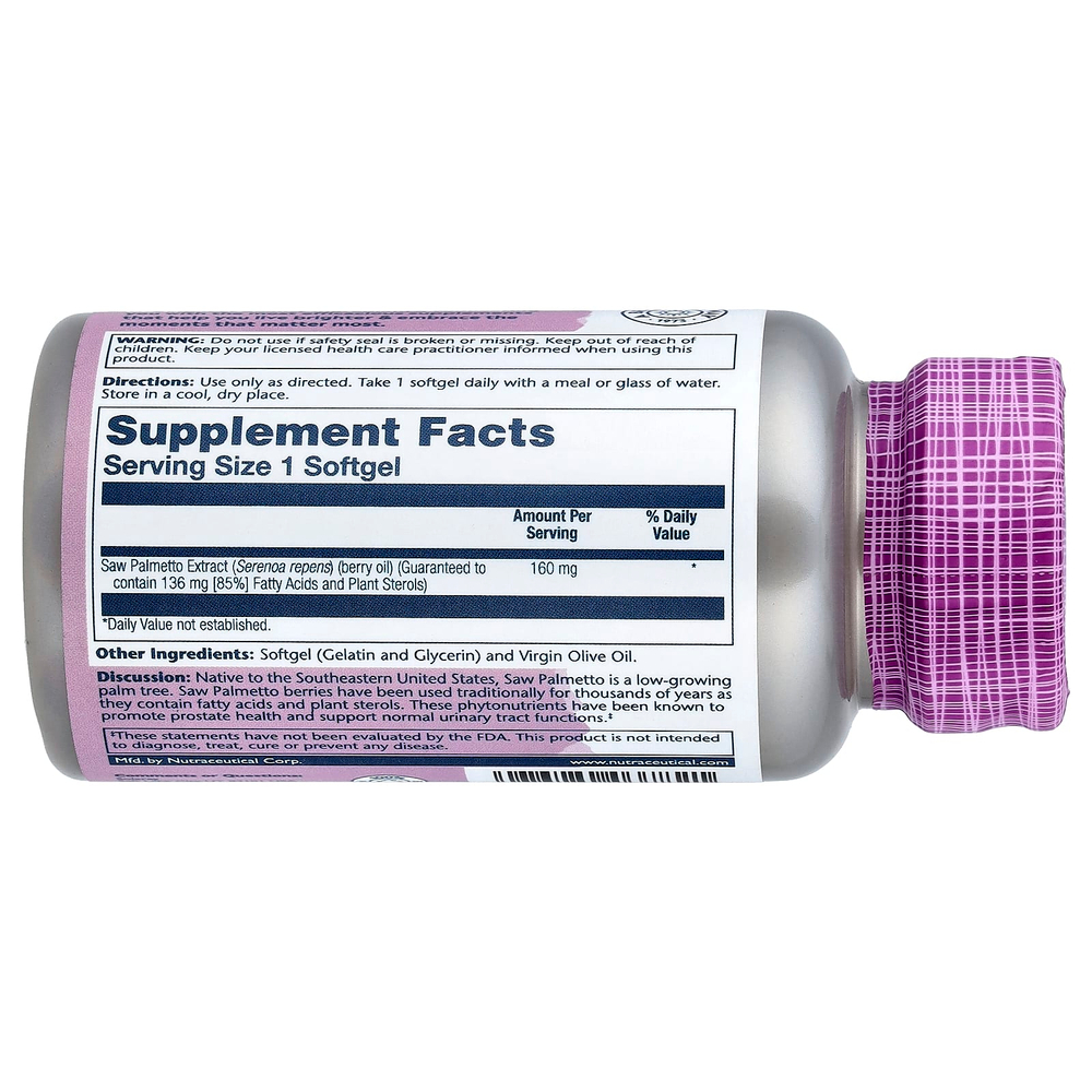 Solaray, Vital Extracts, сереноя, 160 мг, 60 капсул