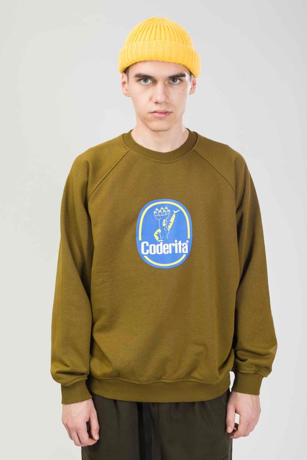 Толстовка крюнек Firm Wide Summer Зеленый Армейский Coderita - фото 1