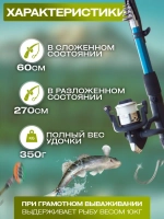 Спиннинг с поплавочным набором и катушкой.