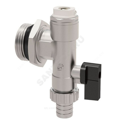 Элемент концевой латунь 1" НР в/к воздухоотводчик+кран сливной для коллектора SantechSystems