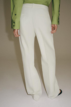ZARA БРЮКИ ИЗ СМЕСОВОГО ЛЬНА — ZW COLLECTION, ЦВЕТ ЛЬДА