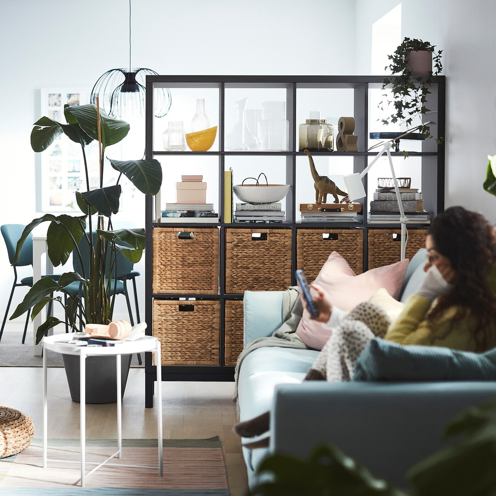 IKEA KALLAX  (ИКЕА КАЛЛАКС)  -  Подрамник, черный, 146x39x18 см