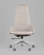 Кресло руководителя TopChairs Soulo светло-серый, коричневый